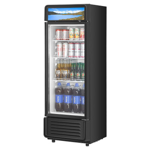 Commercial Merchandiser Refrigerator, 6.9 CU.FT Glass Door Display Refrigerator, Beverage Refrigera E415-DMBLMBXDDX69YL6M6V1