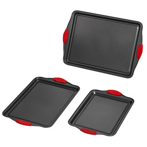 Baking Pans Set, 3-Piece, Nonstick Carbon Steel Cookware Sheets & Trays, Stackable Kitchen Oven Bak E415-TGKPTZHS053JB2BFBV0