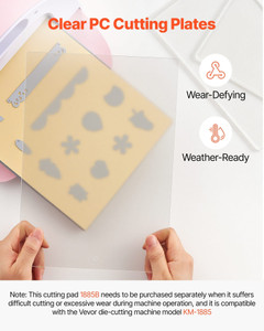 Cutting Plates, 6 Pcs, 12.13 x 8.5 x 0.12 in, Clear Polycarbonate Material, Die Cut Pads Compatible E415-DPPJ9INCHSD04GEA8001V0