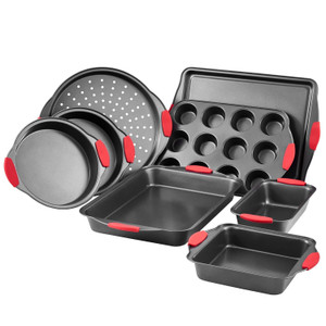 Baking Pans Set, 8-Piece, Nonstick Carbon Steel Cookware Sheets & Trays, Stackable Kitchen Oven Bak E415-TGKPTZ8JHS00G5X6QV0
