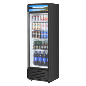 Commercial Merchandiser Refrigerator, 9.7 CU.FT Glass Door Display Refrigerator, Beverage Refrigera E415-DMBLMBXDDX97TIG9UV1