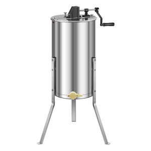 Honey Extractor, 2 Frame Manual Honey Spinner with Transparent Lid, Stainless Steel Honeycomb Drum  E415-SDYMJJPBXG13SWI9S001V0