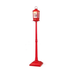 61 Inch Christmas Musical Street Lamp Post with Detachable Snow Globe Lantern-Red B593-CM24763