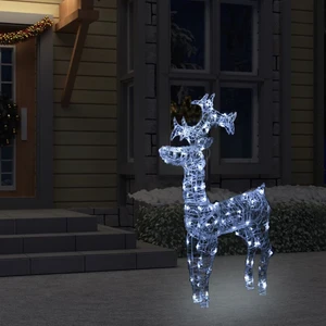 Reindeer Christmas Decoration 90 LEDs 23.6"x6.3"x39.4" Acrylic A949-289961