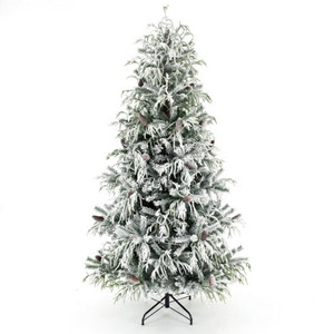 Pre-Lit Artificial Christmas Tree with Warm White LED Lights-8 Feet - Color: White - Size: 8 ft D681-CM25623US-24