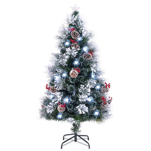 7 FT Flocked Christmas Tree with 8 Lighting Modes B593-CM24737USCM24825USCM24826US