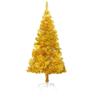 Artificial Christmas Tree with Stand Gold 4 ft PET A949-329185
