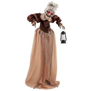 Life-Size Halloween Animatronic Moving and Talking Old Lady Hag Prop B593-CM24800