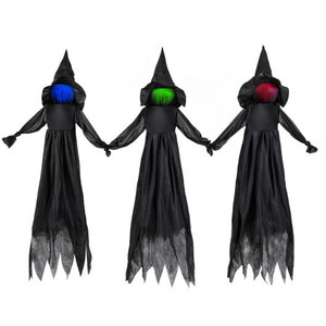 Outdoor Halloween Witch Decoration with LED Lighted Face D681-CM25536