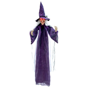 Hanging Halloween Decoration with Pre-Recorded Phrases - Color: Purple D681-CM23949