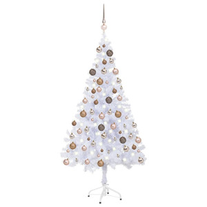  Artificial Pre-lit Christmas Tree with Ball Set 47.2" 230 Branches A949-3077578