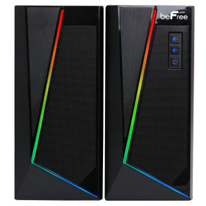 beFree Sound 2.0 Computer Gaming Speakers with LED RGB Lights D970-BFS-518