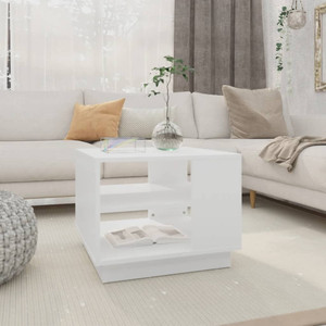  Coffee Table White 21.7"x21.7"x16.9" Engineered Wood A949-810289