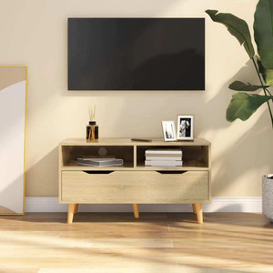  TV Stand Sonoma Oak 35.4"x15.7"x19.1" Engineered Wood A949-326780