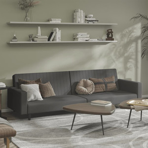  2-Seater Sofa Bed Dark Gray Velvet A949-375938