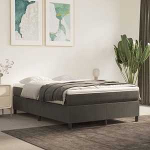  Box Spring Bed Frame Dark Gray Queen Velvet (US/AU Only) A949-3121154