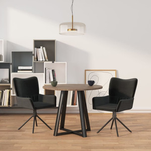  Swivel Dining Chairs 2 pcs Black Velvet A949-344815