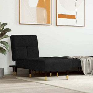  Chaise Longue Black Velvet A949-352811