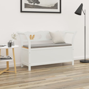  Bench White 42.1"x17.7"x29.7" Solid Wood Fir A949-351774