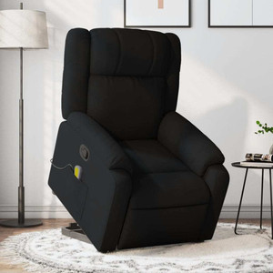  Stand up Massage Recliner Chair Black Fabric A949-3206227