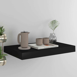  Floating Wall Shelf Black 15.7"x9.1"x1.5" MDF A949-323826