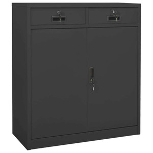  Office Cabinet Anthracite 35.4"x15.7"x40.2" Steel A949-336412