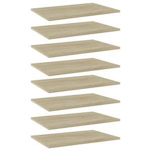  Bookshelf Boards 8 pcs Sonoma Oak 23.6"x15.7"x0.6" Engineered Wood A949-805257
