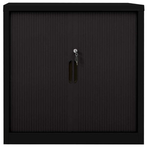  Sliding Door Cabinet Black 35.4"x15.7"x35.4" Steel A949-336431