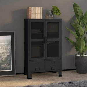  Industrial Storage Chest Black 27.6"x15.7"x45.3" Metal A949-339621