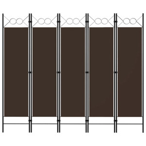  5-Panel Room Divider Brown 78.7"x70.9 A949-320708