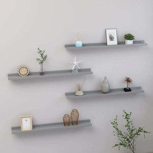  Wall Shelves 4 pcs Gray 31.5"x3.5"x1.2 A949-326676