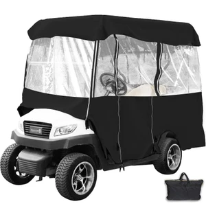 Golf Cart Enclosure, Polyester Driving Enclosure, Club Car Covers Universal Fits for 2+2 Passenger  E415-GEFYPCZ4ZHENC-011V0