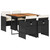 5 Piece Patio Dining Set with Cushions Black Poly Rattan A949-3277670