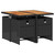 5 Piece Patio Dining Set with Cushions Black Poly Rattan A949-3277670