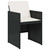 5 Piece Patio Dining Set with Cushions Black Poly Rattan A949-3277670
