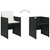 5 Piece Patio Dining Set with Cushions Black Poly Rattan A949-3277670