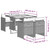 5 Piece Patio Dining Set with Cushions Black Poly Rattan A949-3277670