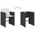 13 Piece Patio Dining Set with Cushions Black Poly Rattan A949-3277985