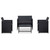 4 Piece Patio Lounge Set with Cushions Poly Rattan Black A949-46390