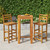 3 Piece Patio Bar Set Solid Wood Acacia A949-3154390