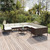 12 Piece Patio Lounge Set with Cushions Poly Rattan Brown A949-3094519