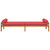 Patio Bench with Cushion Brown Poly Rattan Acacia A949-366302