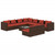 10 Piece Patio Lounge Set with Cushions Brown Poly Rattan A949-3102427