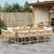 13 Piece Patio Dining Set with Cushions Beige Poly Rattan A949-3278175