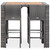 5 Piece Patio Bar Set Poly Rattan and Acacia Wood Gray A949-49565