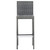 5 Piece Patio Bar Set Poly Rattan and Acacia Wood Gray A949-49565