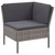 6 Piece Patio Lounge Set with Cushions Poly Rattan Gray A949-48950