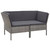 6 Piece Patio Lounge Set with Cushions Poly Rattan Gray A949-48950