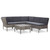6 Piece Patio Lounge Set with Cushions Poly Rattan Gray A949-48950