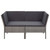 6 Piece Patio Lounge Set with Cushions Poly Rattan Gray A949-48950